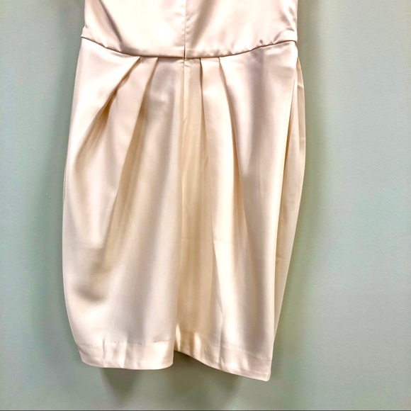 NWT Aryn K Peach Champagne One Shoulder Dress - Picture 6 of 7